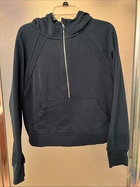 Danskin Dark Teal Half-Zip Hoodie Sweatshirt
